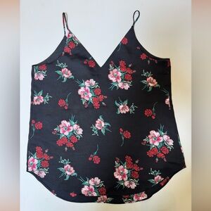 Express Black Camisole with Floral Design